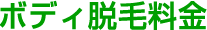 ボディ脱毛料金