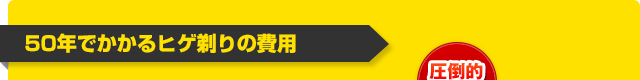 50年でかかるヒゲ剃りの費用
