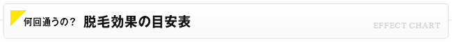 脱毛効果の目安表