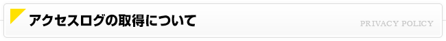 アクセスログの取得について