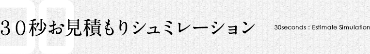 30秒お見積もりシュミレーション